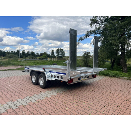 Przyczepa budowlana 3500 kg Wiola B3540, DMC (Podjazdy aluminiowe)