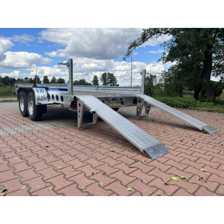Przyczepa budowlana 3500 kg Wiola B3540, DMC (Podjazdy aluminiowe)