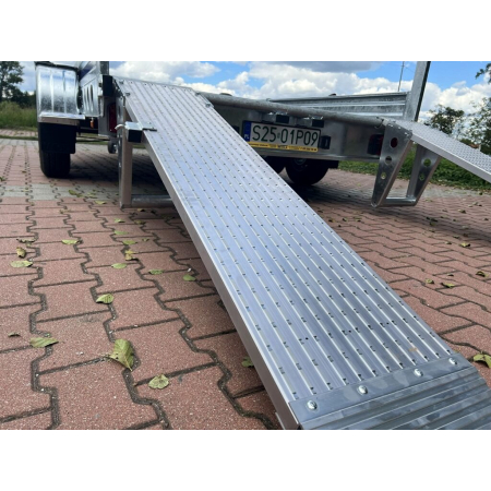 Przyczepa budowlana 3500 kg Wiola B3540, DMC (Podjazdy aluminiowe)