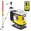 Nivel System CL5R + statyw SJJ-M1 EX + odbiornik CLS-300 Digital + łata LS-24 - laser krzyżowy czerwony 4 × 360° 4D ze spadkami Bluetooth