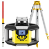 Nivel System NL340R Digital + statyw SJJ1 + łata LS-24 - laser obrotowy czerwony 500 m z cyfrowymi spadkami X/Y i czujnikiem RD300R