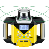 Nivel System NL640G Digital + statyw SJJ1 + łata LS-24 - zielony laser obrotowy 600 m z cyfrowymi spadkami X/Y i czujnikiem RD600 Digital