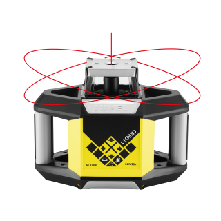 Nivel System NL320R Digital - laser obrotowy czerwony 500 m ze spadkami X/Y i cyfrowym czujnikiem RD300R