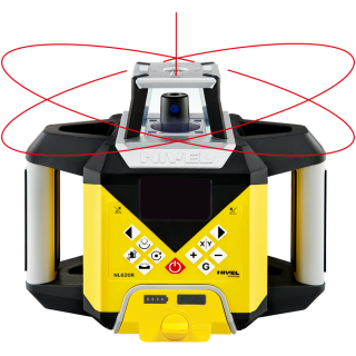 Nivel System NL620R Digital – laser obrotowy czerwony 600 m ze spadkami X/Y i cyfrowym czujnikiem RD600 Digital