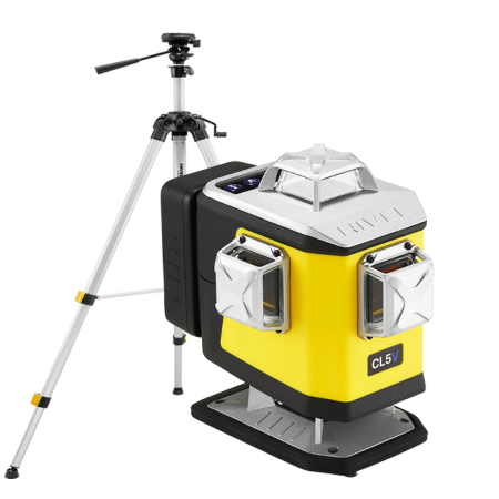 Nivel System CL5V + statyw SJJ-M1 EX - laser krzyżowy fioletowy 4 × 360° 4D ze spadkami Bluetooth