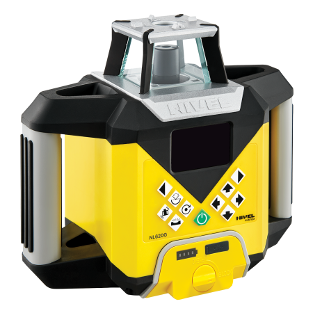 Nivel System NL620G Digital + statyw SJJ1 + łata LS-24 - zielony laser obrotowy 600 m ze spadkami X/Y i cyfrowym czujnikiem RD600 Digital