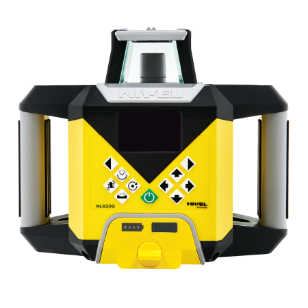 Nivel System NL620G Digital + statyw SJJ1 + łata LS-24 - zielony laser obrotowy 600 m ze spadkami X/Y i cyfrowym czujnikiem RD600 Digital