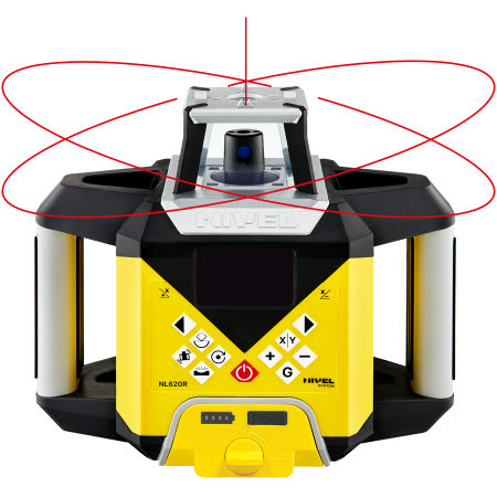Laser obrotowy Nivel System NL620R DIGITAL - z czerwoną wiązką, zasięg 600 m + dalmierz HDM-LittleFriend – GRATIS!