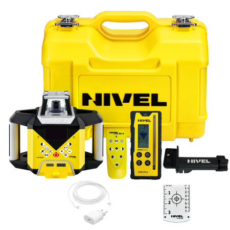 Laser obrotowy Nivel System NL620R DIGITAL - z czerwoną wiązką, zasięg 600 m + dalmierz HDM-LittleFriend – GRATIS!
