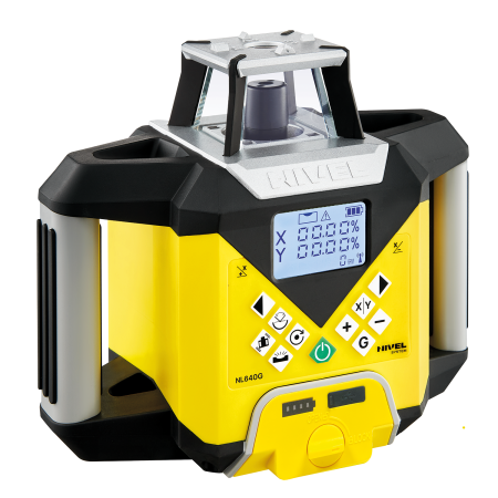 Nivel System NL640G Digital + statyw SJJ1 + łata LS-24 - zielony laser obrotowy 600 m z cyfrowymi spadkami X/Y i czujnikiem RD600 Digital