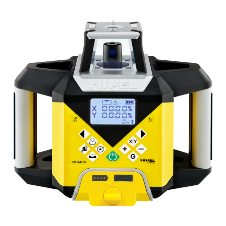 Nivel System NL640G Digital + statyw SJJ1 + łata LS-24 - zielony laser obrotowy 600 m z cyfrowymi spadkami X/Y i czujnikiem RD600 Digital