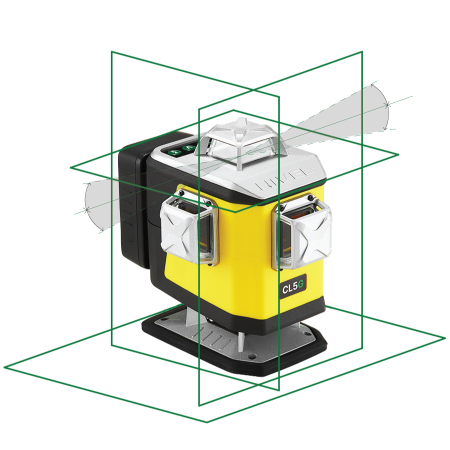 Laser krzyżowy Nivel System CL5G – z zieloną wiązką, 4x360° + dalmierz HDM-LittleFriend – GRATIS!